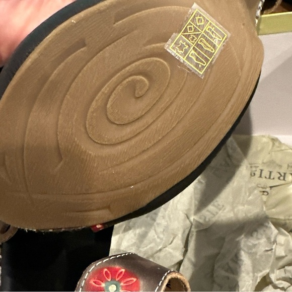 NEW Spring Step L'Artiste Jive Leather Platform Heel Sandals Size 41 (9.5-10) - Picture 4 of 6